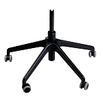 Стул с мягкой бежевой обивкой из велюра и подъемно-поворотным механизмом на черных колесиках Harper Beige варинант исполнения - 4 | Loft Concept в Омске