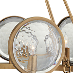 Люстра круглая с прозрачными рельефными плафонами Crystal Prism варинант исполнения - 2 | Loft Concept в Омске