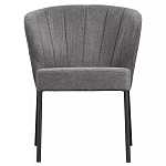 Стул серый с широкой закругленной спинкой Chair Gray Attractive варинант исполнения - 1 | Loft Concept в Омске