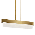 Люстра подвесная прямоугольная цвета латунь Kichler варинант исполнения - 1 | Loft Concept в Омске