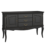 Консоль черная из массива бука с ящиками в стиле прованс Black Provence варинант исполнения - 2 | Loft Concept в Омске