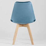 Стул с мягким велюровым сиденьем Arvika Blue варинант исполнения - 4 | Loft Concept в Омске