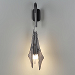 Бра черного цвета с плафоном из рельефного стекла Glass Pod варинант исполнения - 8 | Loft Concept в Омске