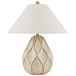 Настольная лампа с волнистым узором и абажуром в форме конуса Macrame варинант исполнения - 3 | Loft Concept в Омске