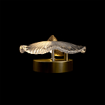 Бра в форме прозрачного стеклянного цветка с рельефной текстурой Textured Glass варинант исполнения - 12 | Loft Concept в Омске