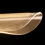 Люстра линейная с прозрачным волнообразным плафоном Wave Line варинант исполнения - 7 | Loft Concept в Омске