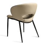 Стул обеденный кремовый из экокожи Futuristic Chair варинант исполнения - 2 | Loft Concept в Омске