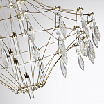 Люстра подвесная из металла с прозрачными подвесками из хрусталя Quasar 93 варинант исполнения - 3 | Loft Concept в Омске