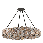 Люстра круглая с абажуром из устричных раковин Sea Ravens варинант исполнения - 2 | Loft Concept в Омске