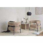 Кресло полукруглое мягкое с буклированной обивкой Armchair with Boucle Upholstery варинант исполнения - 3 | Loft Concept в Омске