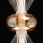 Подвесной светильник с вертикальной композицией из прозрачных и янтарных стеклянных шаров и ромбов Gabriel Scott Luna варинант исполнения - 17 | Loft Concept в Омске