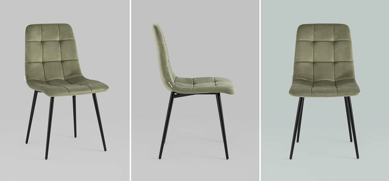 Стул NANCY Chair Пыльно-Оливковый Велюр Стул NANCY Chair Пыльно-Оливковый Велюр - Loft-Concept в Омске