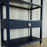 Стеллаж Elsa Dreams Blue со стеклянными полками и ящиком варинант исполнения - 5 | Loft Concept в Омске