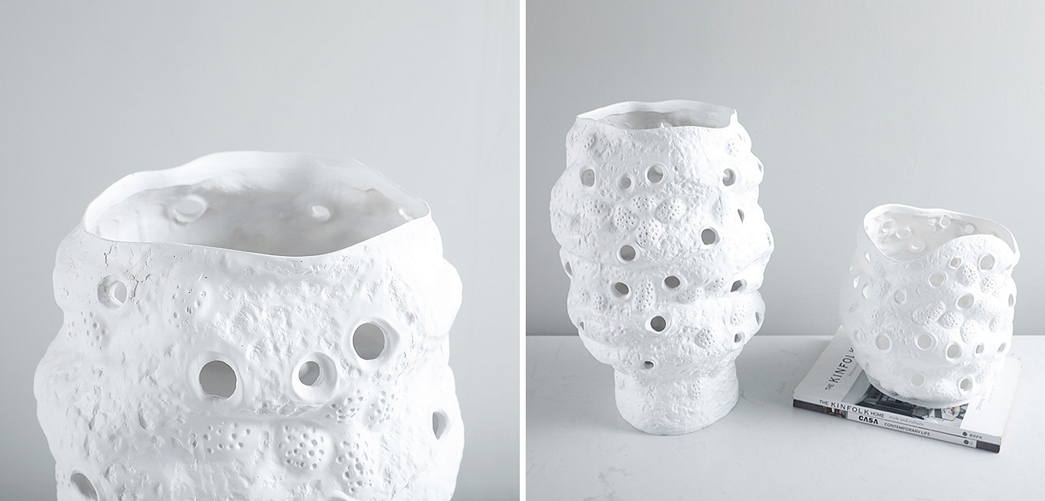 Ваза белая Rie White Vase M Ваза белая Rie White Vase M - Loft-Concept в Омске