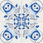 Плитка с узором Котики варинант исполнения - 1 | Loft Concept в Омске