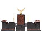 Настольный письменный набор из лемезита и змеевика с декором в виде Орла в подарочной упаковке Successful Leader варинант исполнения - 6 | Loft Concept в Омске