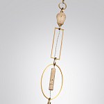 Подвесной светильник с плоским прозрачным плафоном и декоративной вставкой из текстурного камня Tectona  варинант исполнения - 7 | Loft Concept в Омске