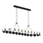 Люстра овальная с круглыми светодиодными источниками света Maxine Light варинант исполнения - 7 | Loft Concept в Омске