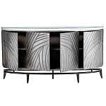 Комод фактурный серебристый с дверцами Silver Chest of Drawers варинант исполнения - 2 | Loft Concept в Омске