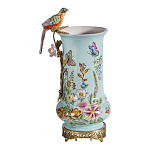 Ваза с птичкой из фарфора с бронзовыми элементами Garden of Eden варинант исполнения - 5 | Loft Concept в Омске