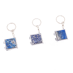 Зеркало брелок складное двухстороннее из натурального камня Лазурит Stone Mirrors варинант исполнения - 8 | Loft Concept в Омске