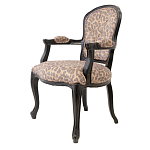 Полукресло с мягкой обивкой из льна на 4-х ножках из массива березы Gladys Armchair варинант исполнения - 3 | Loft Concept в Омске