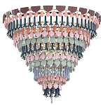 Люстра круглая с декором из разноцветных элементов в виде листьев Changing Seasons варинант исполнения - 2 | Loft Concept в Омске