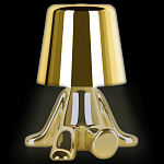 Настольная лампа фигурная золотого цвета с гладким абажуром Высота 17 см Sophia варинант исполнения - 1 | Loft Concept в Омске