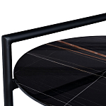 Стол журнальный круглый черный с полкой Inherence варинант исполнения - 2 | Loft Concept в Омске