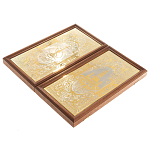 Нарды настольные из натурального камня лазурит и долерит Backgammon from Stone варинант исполнения - 7 | Loft Concept в Омске