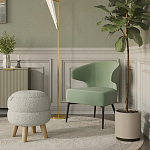 Современное мягкое кресло на металлических ножках Rakush Pistachio варинант исполнения - 8 | Loft Concept в Омске