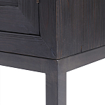 Тумба черная из дерева двухдверная Geometric Double Door Nightstand варинант исполнения - 3 | Loft Concept в Омске