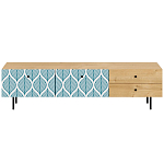 Длинная ТВ-тумба с принтом на ящиках Elise TV Stand варинант исполнения - 9 | Loft Concept в Омске