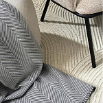 Плед из шерсти мериноса серого цвета 130×180 см Gray Waves варинант исполнения - 5 | Loft Concept в Омске