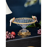 Чаша стеклянная с фигурками разноцветных попугаев на ободке 41 Eden Garden варинант исполнения - 2 | Loft Concept в Омске