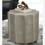 Приставной стол бежевый Stingray Skin Table кожа варинант исполнения - 1 | Loft Concept в Омске