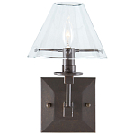 Бра с прозрачным стеклянным абажуром в форме конуса Bartolomeo Bronze варинант исполнения - 2 | Loft Concept в Омске