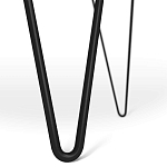 Стол журнальный с круглой столешницей из стекла на 3-х черных ножках Beige Marble варинант исполнения - 6 | Loft Concept в Омске