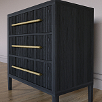 Комод Primo с 3 выдвижными ящиками Черный дуб варинант исполнения - 2 | Loft Concept в Омске