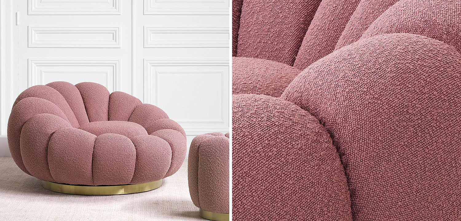 Кресло Eichholtz Swivel Chair Mello Rose Кресло Eichholtz Swivel Chair Mello Rose - Loft-Concept в Омске