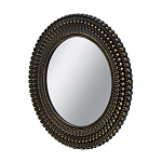 Зеркало круглое с текстурированным дизайном рамы Helios варинант исполнения - 2 | Loft Concept в Омске