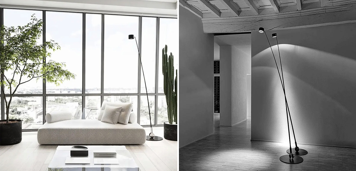 Торшер DAVIDE GROPPI Sampei 1831 Black Торшер DAVIDE GROPPI Sampei 1831 Black - Loft-Concept в Омске