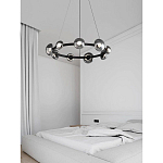 Люстра подвесная светодиодная в форме кольца Gray Ring Chandelier варинант исполнения - 1 | Loft Concept в Омске