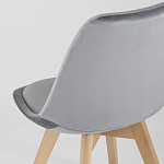 Стул с мягким велюровым сиденьем Arvika Grey варинант исполнения - 6 | Loft Concept в Омске