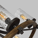 Люстра с цилиндрическим плафонами из толстого волнистого стекла в индустриальном стиле Feiss варинант исполнения - 9 | Loft Concept в Омске