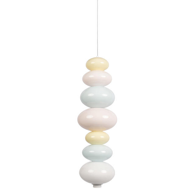 Подвесной светильник светодиодный из стеклянных сфер в пастельных тонах Pastel Lunaria Aura Голубой пастельный Розовый пастельный Желтый Мульти Подвесной светильник светодиодный из стеклянных сфер в пастельных тонах Pastel Lunaria Aura Голубой пастельный Розовый пастельный Желтый Мульти в Омске | Loft Concept