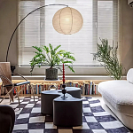 Дизайнерский журнальный стол чёрный изогнутой формы Alefy варинант исполнения - 2 | Loft Concept в Омске