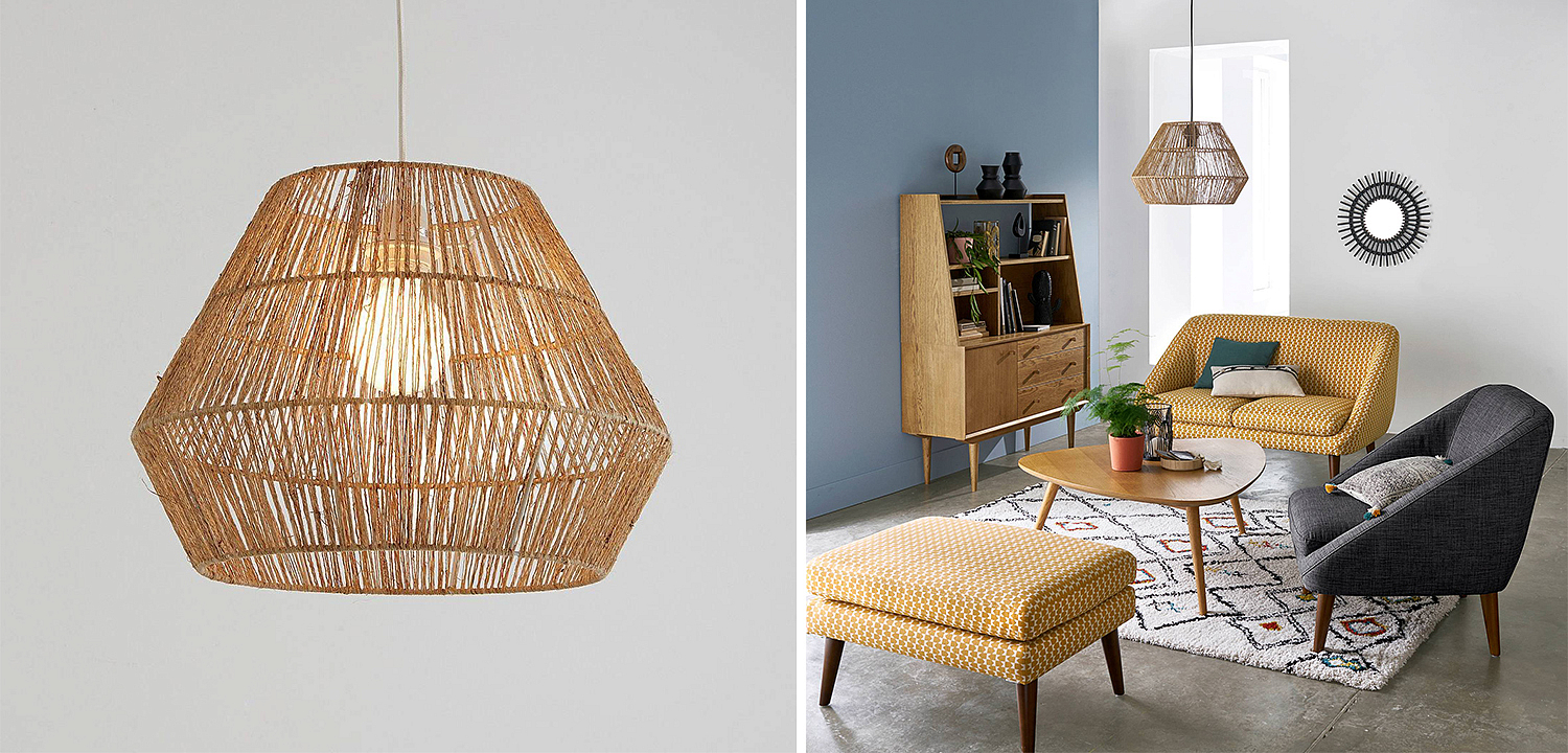 Подвесной светильник Signe Wicker Hemp Beige Подвесной светильник Signe Wicker Hemp Beige - Loft-Concept в Омске