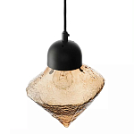 Подвесной светильник с янтарным рельефным плафоном Lamp with Frozen Glass Effect варинант исполнения - 3 | Loft Concept в Омске