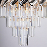 Люстра многоярусная с переплетенными металлическими элементами черного и золотого цвета и прозрачными хрустальными подвесками Empire Chandelier Crystal варинант исполнения - 8 | Loft Concept в Омске